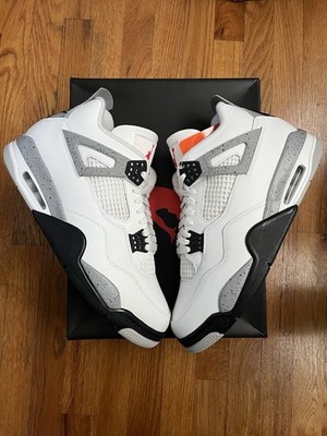 Air Jordan 4 Men's Retro OG 2025 White Cement Sneakers (FV5029-100)