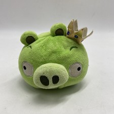 Angry Bird Green King Pig Gold Crown NO SOUND 5" Plush Commonwealth Read