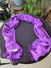 Pashmina Shawl/Scarf/Wrap Dark Purple 70% Pashmina 30% Silk Fashion Accessories