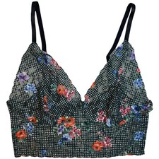 Hanky Panky Black Lace Floral Bralette Size XS NWT