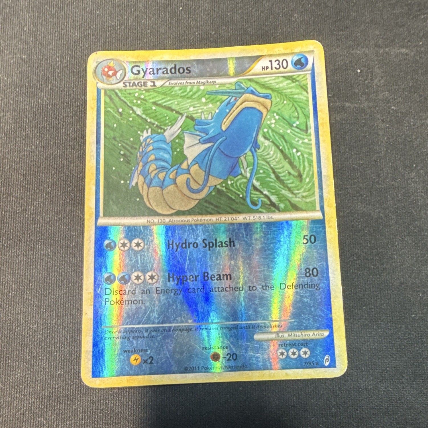 Gyarados 7/95 Call of Legends Holo Rare - Stage 1 130 HP English 2011