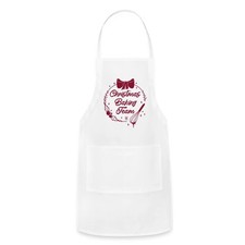 Christmas Baking Team Gift Idea Apron, One Size, white