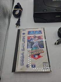SEGA SATURN CONSOLE BUNDLE GAMES CORDS & 1 CONTROLLER TESTED WORKING Sanyo Trap 