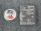 1999 US Silver Eagle 1 oz. in Full Color w/ COA