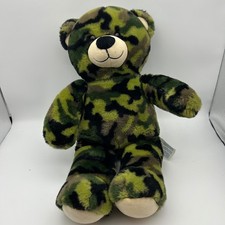 Build-A-Bear Workshop Camouflage Teddy Bear Green Brown Camo Plush 2010 005434