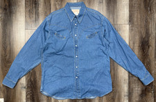 Vintage Schaefer Outfitter Chisholm Western Denim Shirt Size XL Made in USA