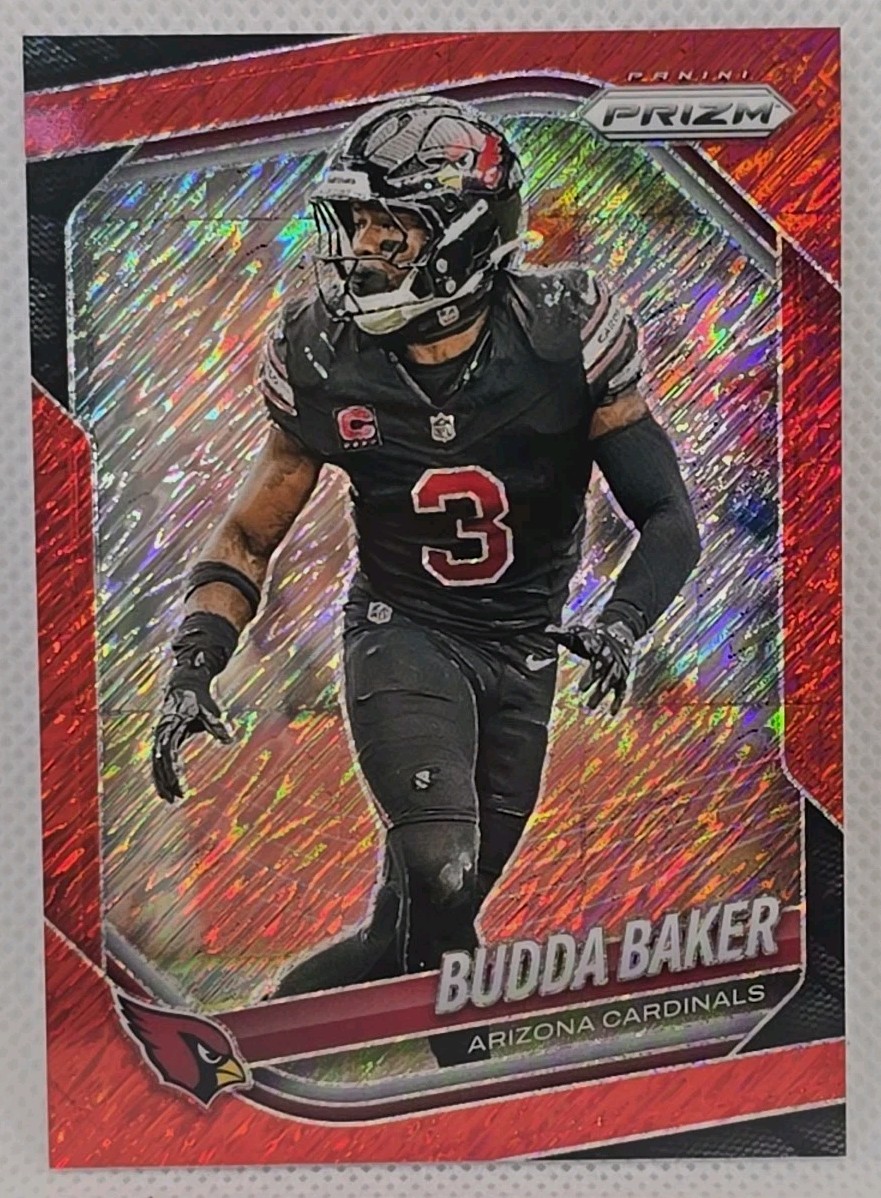 Budda Baker *38/49* Red Shimmer Prizm 2025 Panini Prizm #125