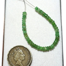 50 Stck. Natürlicher Tsavorit Selten Edelstein 3 mm-4 mm Rondell Facettiert S...