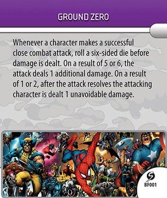 Heroclix Marvel Sinister GROUND ZERO #BF001 battlefield card