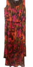 Ronni Nicole Dress Womens 14 Multicolored Asymmetrical Sleeveless