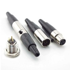 3pin Male Female plug Mini XLR Audio Microphone Cable Connector MIC Adapter