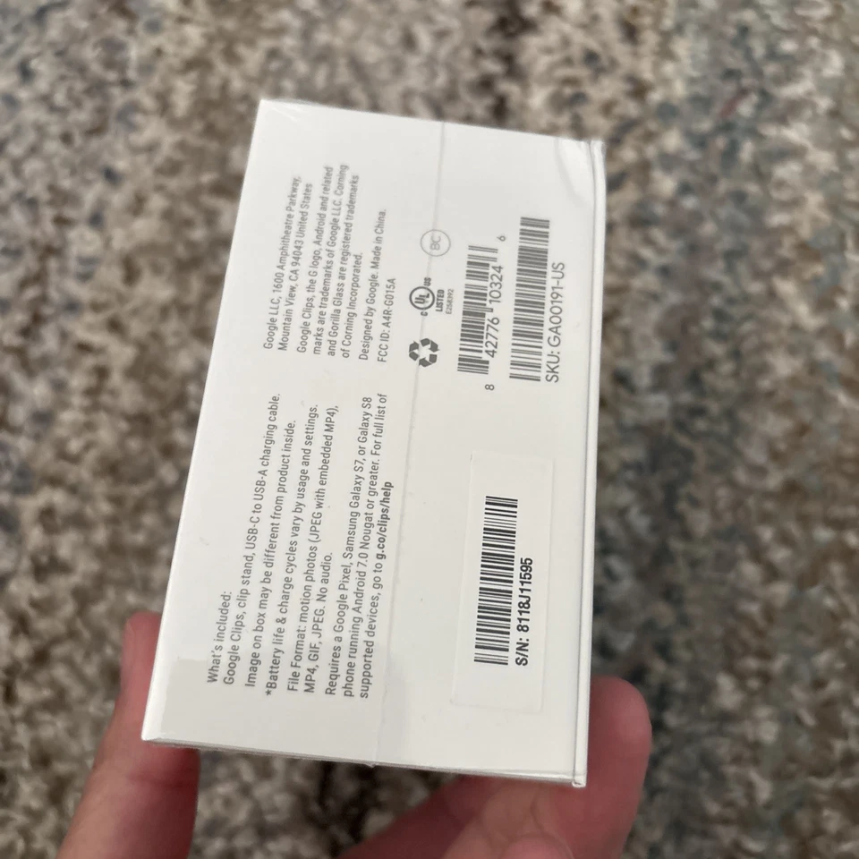 Cámara Google Clips GA00191-US 16 GB - NUEVA - en caja - SELLADA Foto 4 de 4