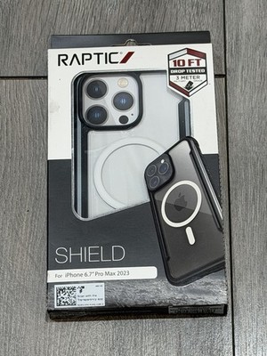 Raptic Shield MagSafe Case for iPhone 15 Pro Max Clear Black New