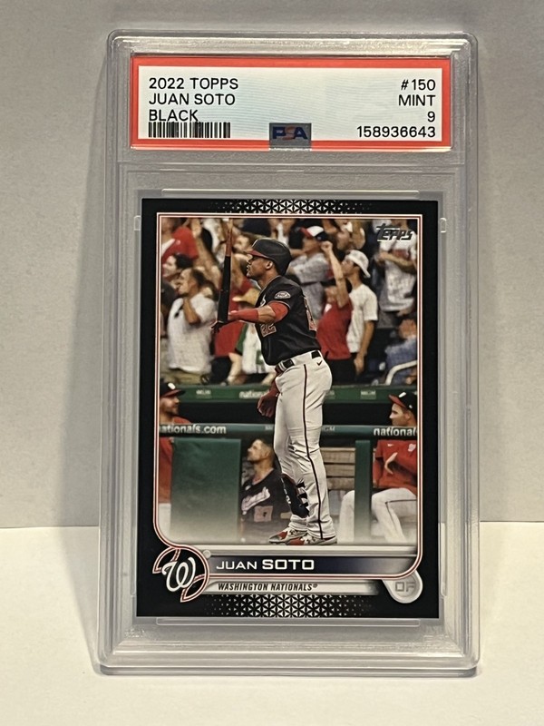 2022 Topps Series One Black Juan Soto #150 /71 PSA9