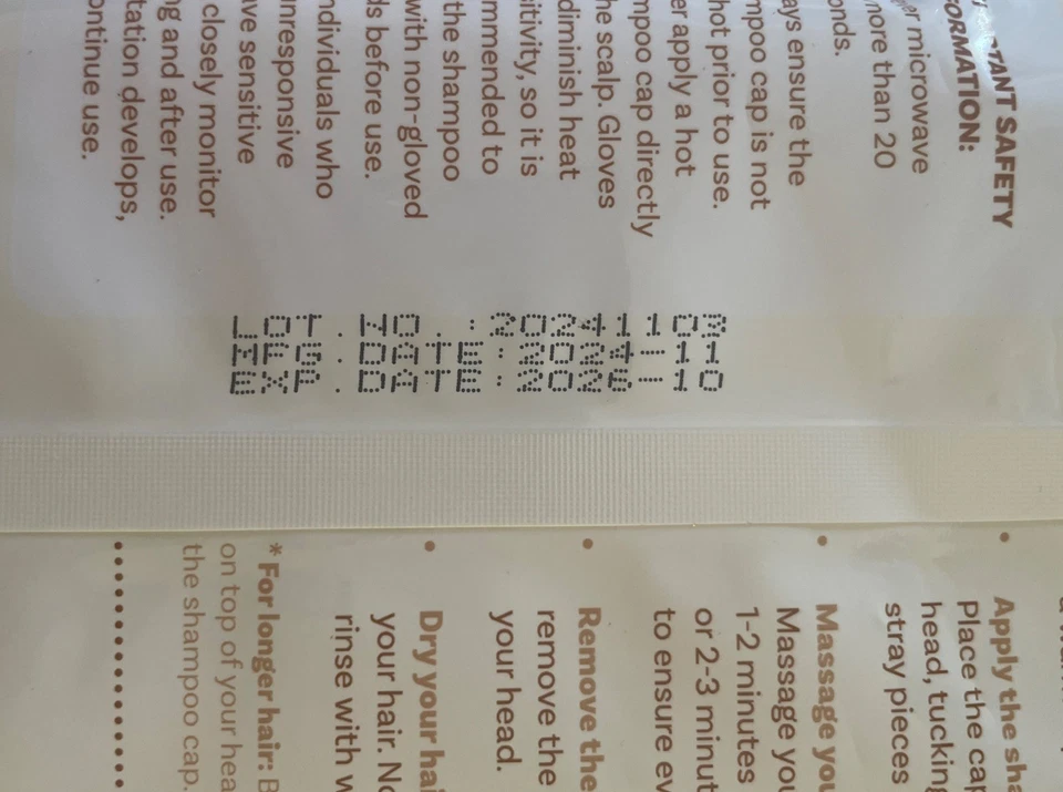 Lot Of 6ct Scrubzz Rinse-Free Shampoo Caps New Latex Free; Elder Care, Camping.. - Image 4 of 4