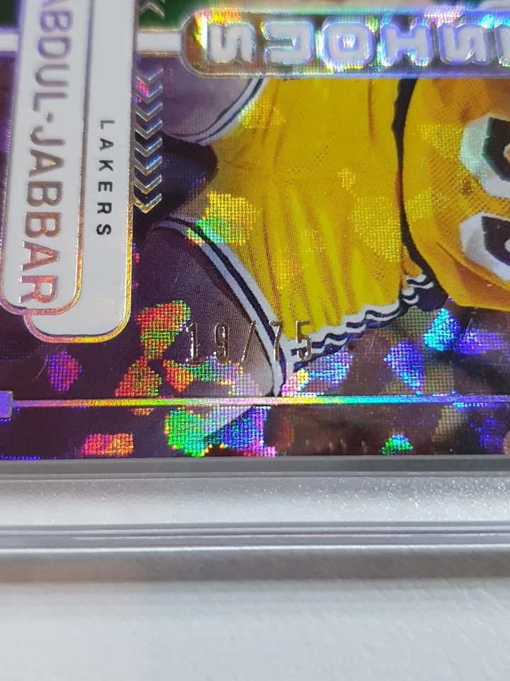 2024 Fotogénico Kareem Abdul-Jabbar #10 DIAMANTE/75 Holo progresiones - Raro Foto 2 de 3