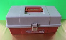 Plano 5520 Tackle Box 2 TRAY ORANGE / TAN, VG,