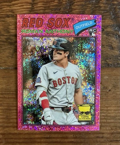 2026 Topps Heritage⚾️ROMAN ANTHONY RC #86💥PINK SPARKLE REFRACTOR SP🔥RedSox