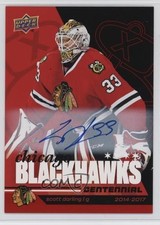 2025-26 Upper Deck Chicago Blackhawks Centennial Red Hot Scott Darling Auto 17u8