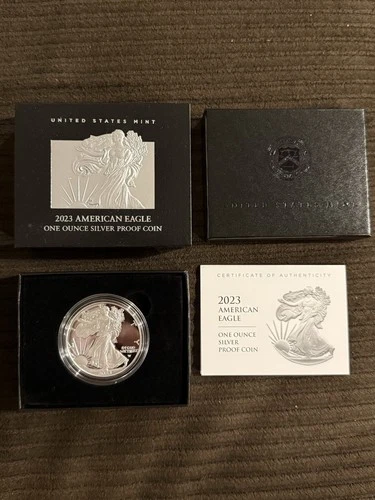 2023-S American Silver Eagle Proof Coin United States Mint Box COA