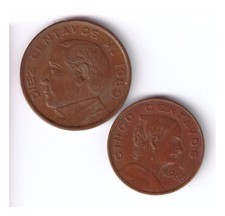 Mexiko 5, 10 Centavos 1965, 1959 Bronze