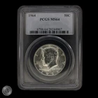 1964 Kennedy Half Dollar PCGS MS64 90% Silver -E320