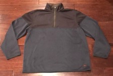 Hugo Boss Blue Gray 1/4 Zip Up Mens Large Casual Warm Logo Pullover Sweater