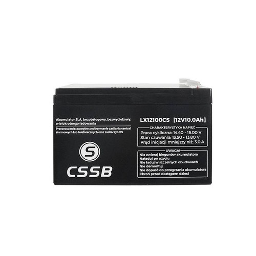 Batterie AGM rechargeable 12V 10Ah  sans fuite et sans entretien LX12100 - Photo 1/2