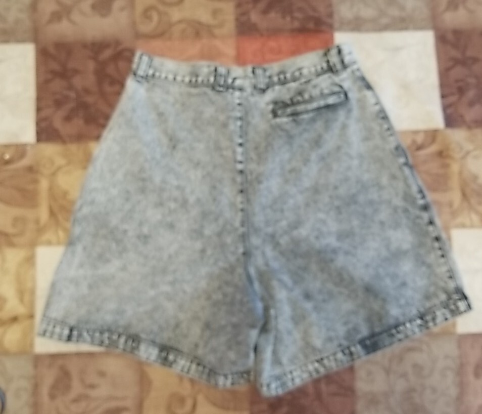 Vtg NIKE Challenge Court Denim Tennis Shorts Womens Sz 10 Black