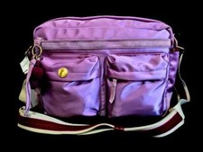 NEW COACH HAMPTONS LILAC SATIN MULTIFUNCTION WEEKEND MESSENGER DIAPER BABY BAG