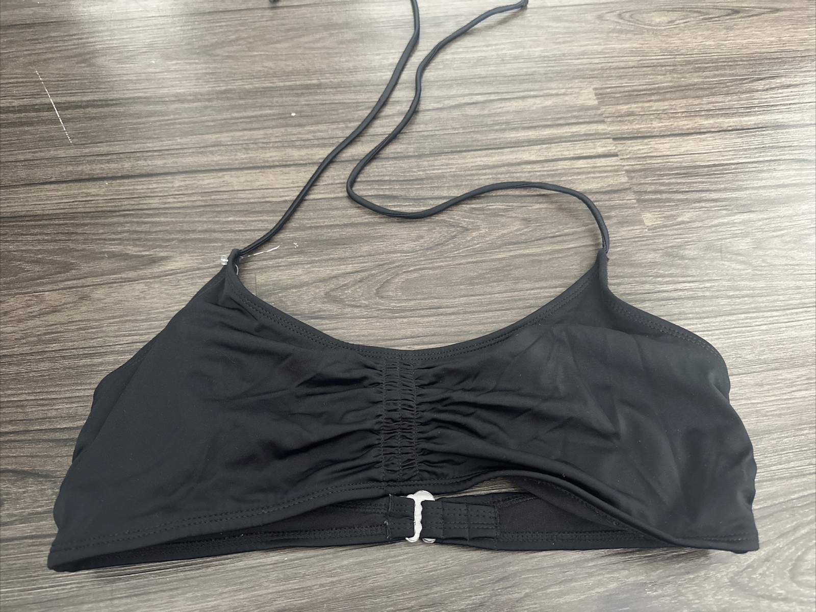 Women's/Juniors Size XL(15-17) Black Swim Top-No Boundaries Removable Pads Black