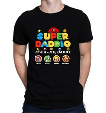 Super Daddio Shirt, Happy Fathers Day Shirt, Personalized Super Mario Dad Shirt