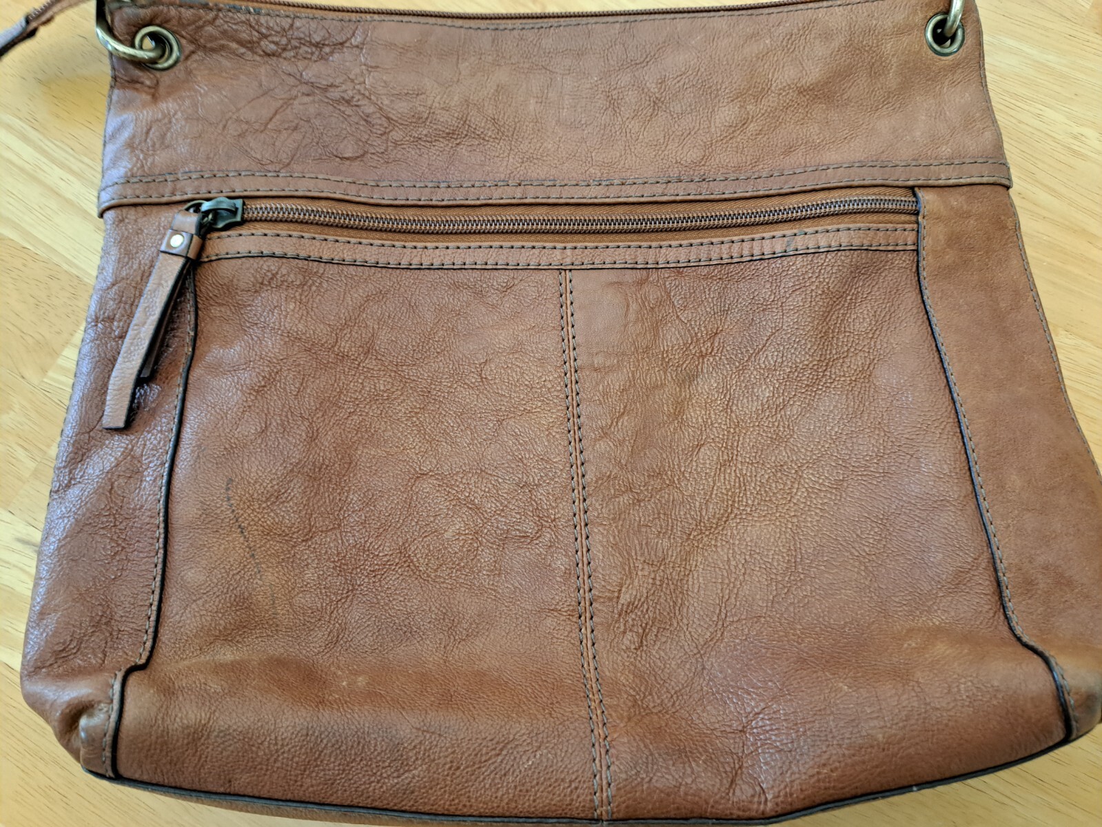 Fossil Multicolor Patchwork Leather Suede Pocket … - image 18