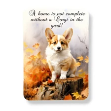 Corgi Magnet Sublimated Graphic Watercolor Art Print 3"x4" Corgi Family Gift