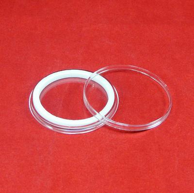 10-Pack 38mm Air-Tite Coin Holders For 1.5oz Silver Canadian Coins – Clear Acrylic With White Rings