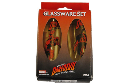 DAREDEVIL GLASWAREN SET 2 x SHOT GLÄSER SHOOTER GROSS NEU OFFIZIELL SELTEN MARVEL