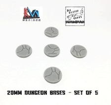 3D Printed - 20mm Dungeon Bases - Set of 5 Bases