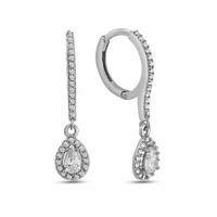 OhrhäNger Ohrring 925 Silber Glanz Zirkonia Ohrschmuck Modern Echtschmuck Neu