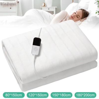 Electric Blanket Quick Heating Pad Blanket UK Plug Warmer Bed