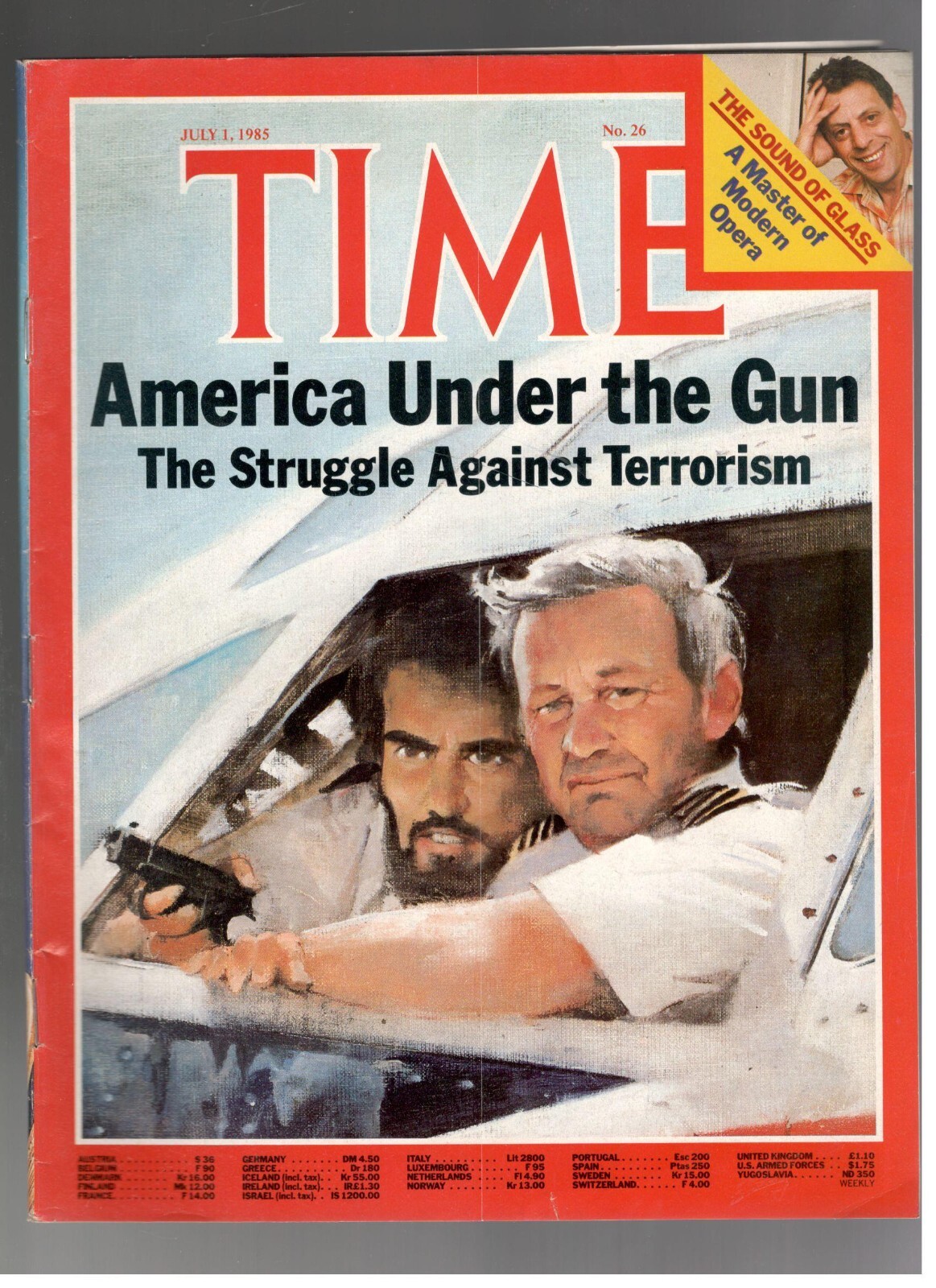 America Under the Gun Terrorism TWA Airlines Time Magazine 1985 July 1