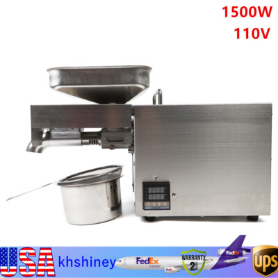 #ad 1500W Automatic Oil Press Machine Hot Cold Oil Extractor Stainless Steel $193.80