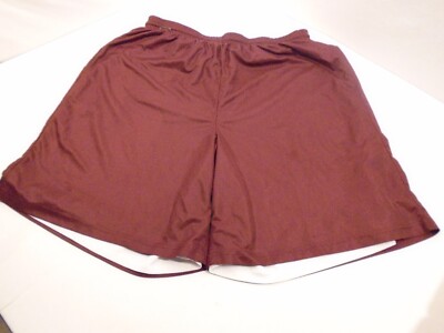 Men s Maroon Sport-Tec Shorts Sz.XL Elastic waist Draw string lined