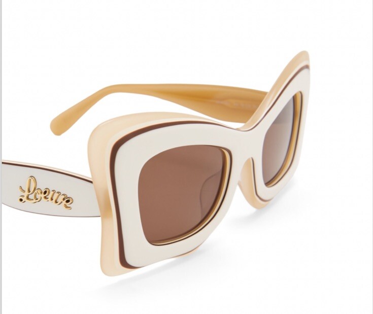 LOEWE LW40140U 25E White Beige Brown Paula's Ibiza Sunglasses