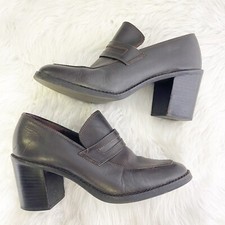 Steve Madden Brown Leather Penny Loafer y2k Size 8.5