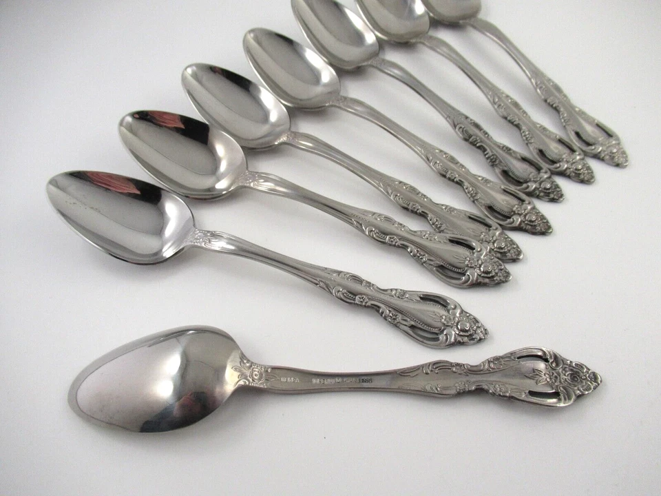 Imperial International CHALMETTE 8 cucharaditas cubiertos de acero inoxidable Corea Foto 3 de 4