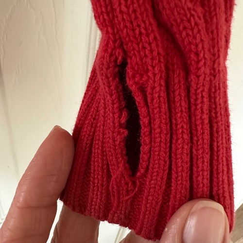 Polo Ralph Lauren Boys Cable Knit Crew Neck Fisherman Sweater Red Blue Logo Sz 7 - Picture 9 of 9