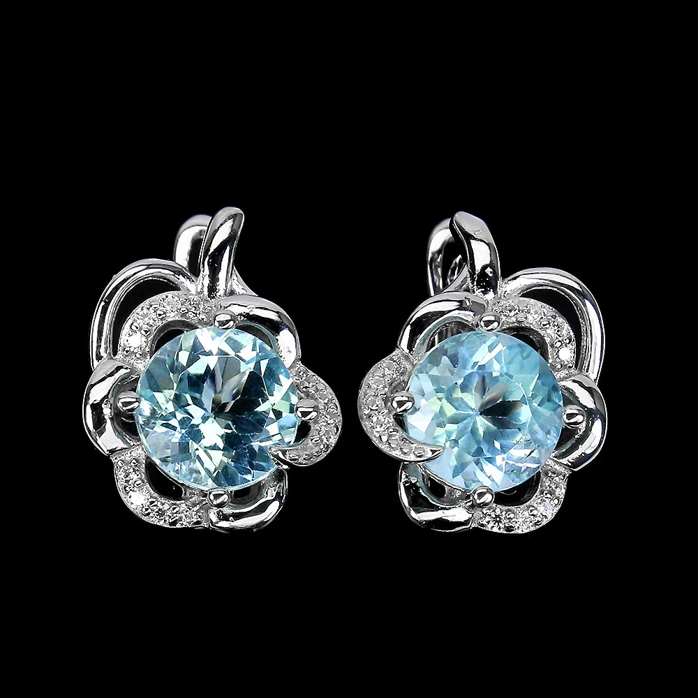 Shine Jewel Anello con Topazio Bianco in Argento 925 con Gemma Ametista a Taglio radiante da 6 x 4 mm EST-Ovest (9