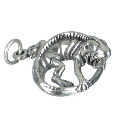 Leguan Bartagame Sterlingsilber Charm 3D 0,925 x 1 Echsen Charms --SFP