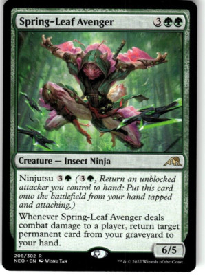 MTG Kamigawa: Neon Dynasty Spring-Leaf Avenger NEO 208/302 R NM/MT