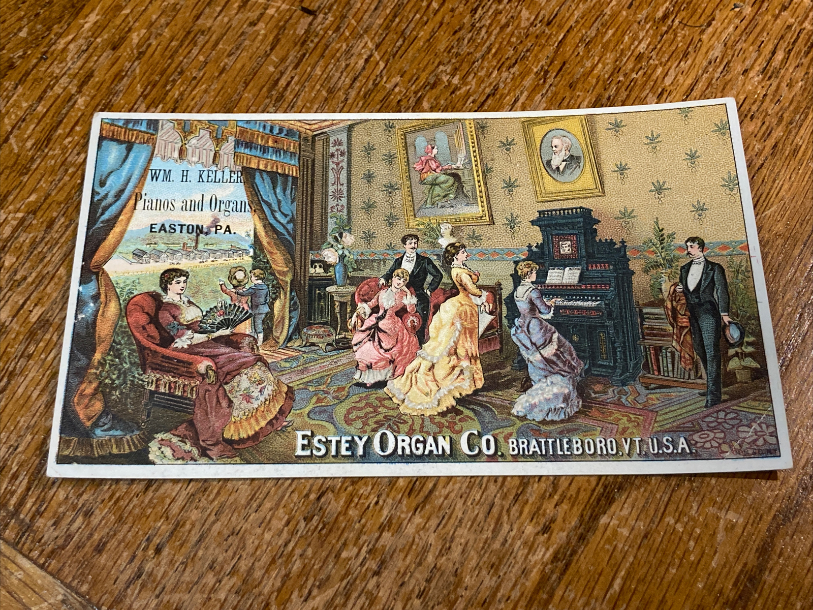 Estey Organ Co Brattleboro VT 1800's old Factory View Music Victorian